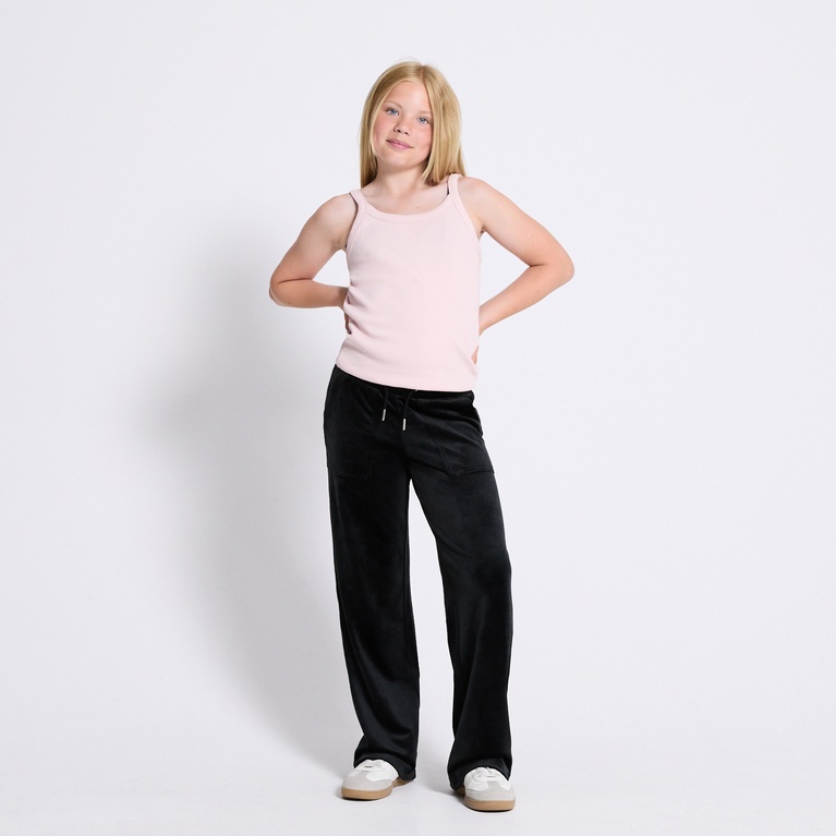 Velour pants "Ella star" Black